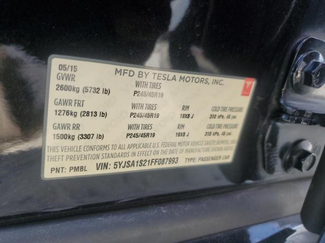 Photo 11 VIN: 5YJSA1S21FF087993 - TESLA MODEL S 70 