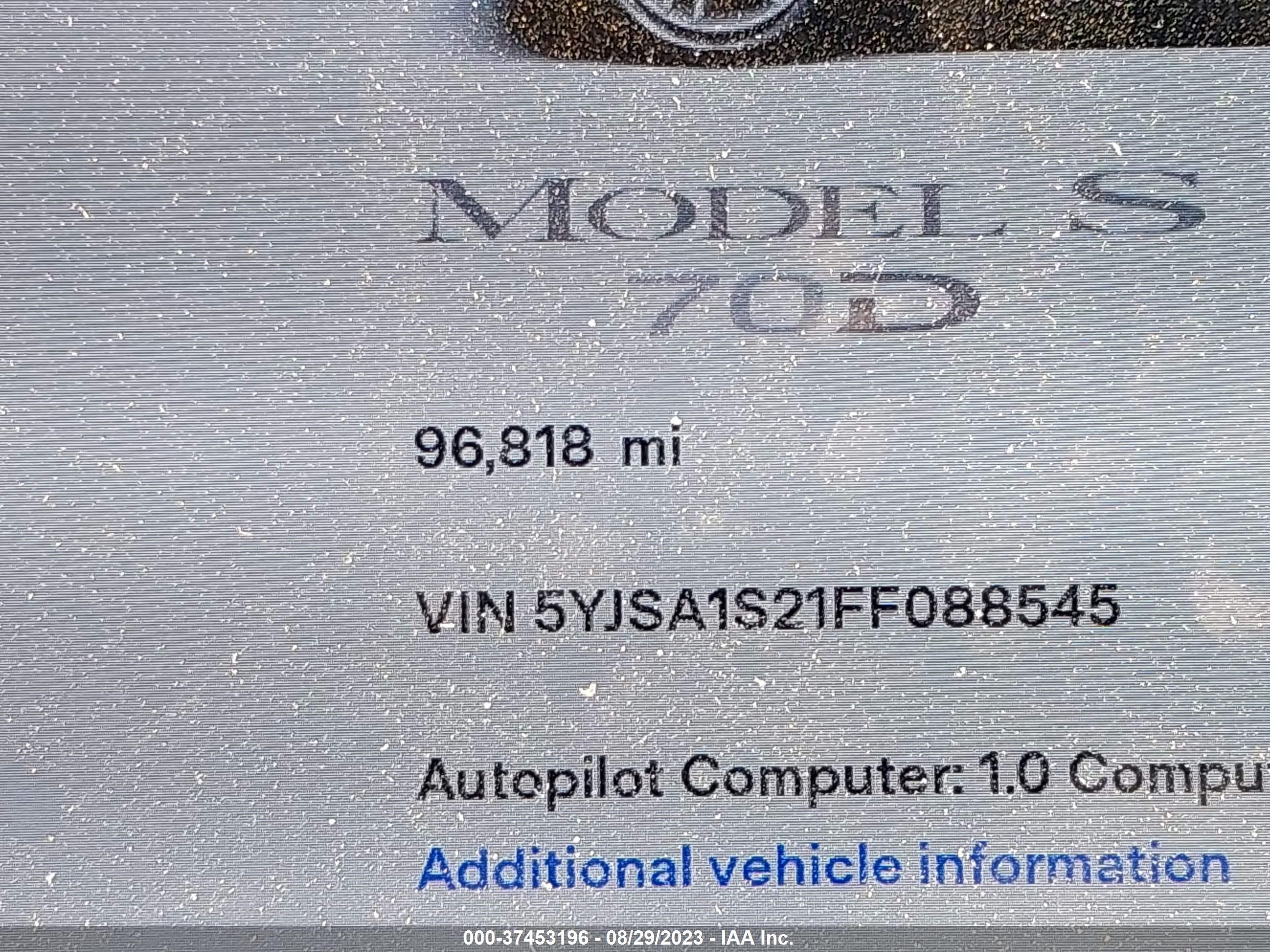 Photo 14 VIN: 5YJSA1S21FF088545 - TESLA MODEL S 