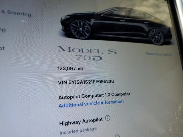 Photo 8 VIN: 5YJSA1S21FF095236 - TESLA MODEL S 70 