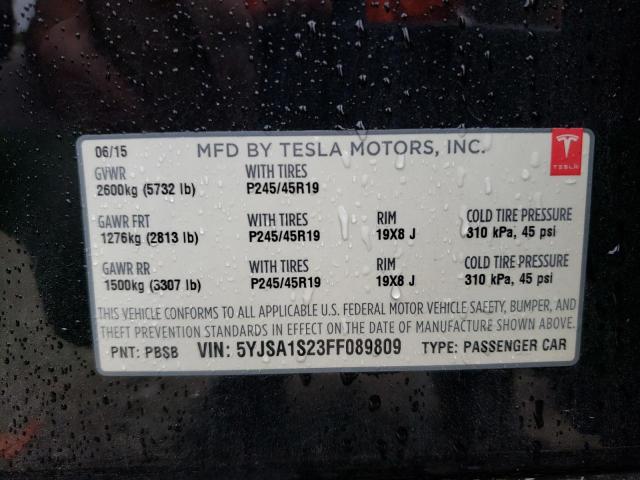 Photo 11 VIN: 5YJSA1S23FF089809 - TESLA MODEL S 70 