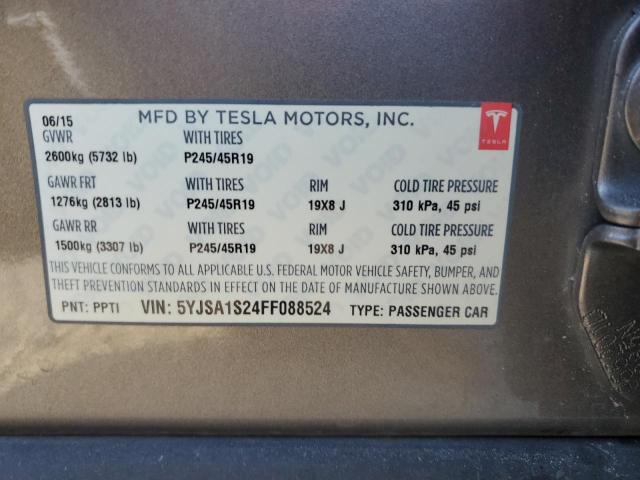 Photo 12 VIN: 5YJSA1S24FF088524 - TESLA MODEL S 70 