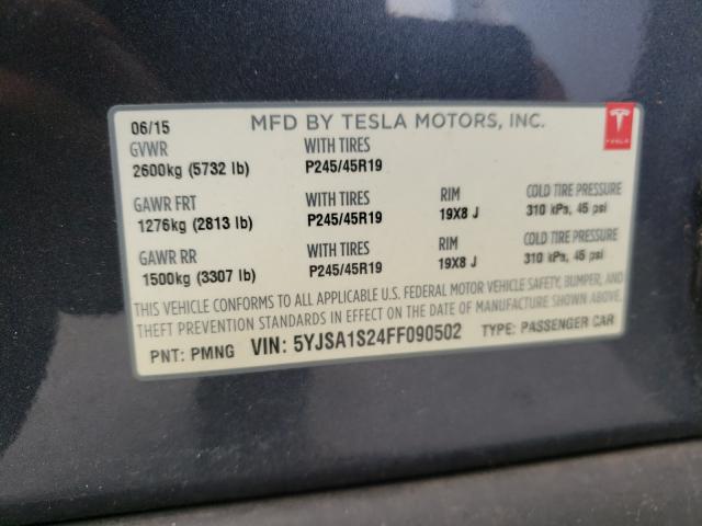 Photo 9 VIN: 5YJSA1S24FF090502 - TESLA MODEL S 70 