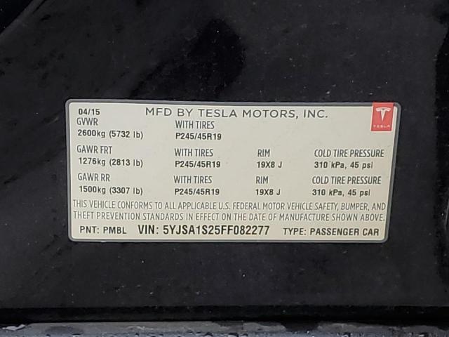 Photo 11 VIN: 5YJSA1S25FF082277 - TESLA MODEL S 