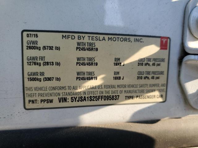 Photo 11 VIN: 5YJSA1S25FF095837 - TESLA MODEL S 70 