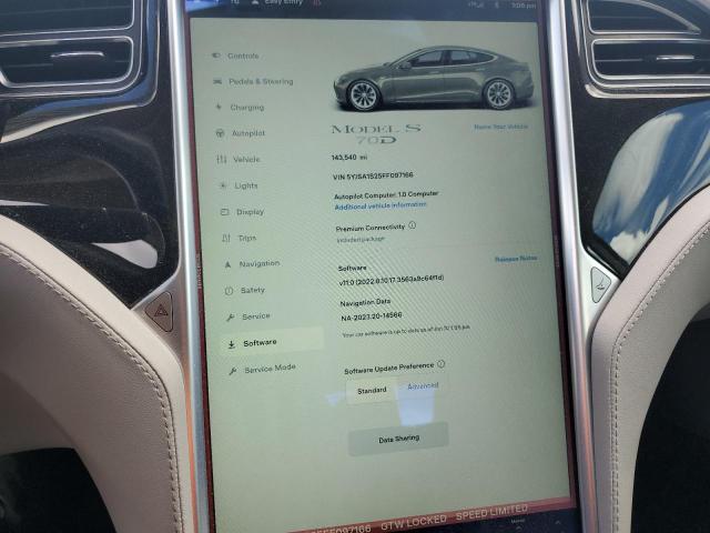 Photo 8 VIN: 5YJSA1S25FF097166 - TESLA MODEL S 