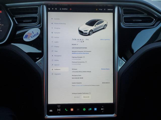 Photo 8 VIN: 5YJSA1S25FF097880 - TESLA MODEL S 70 