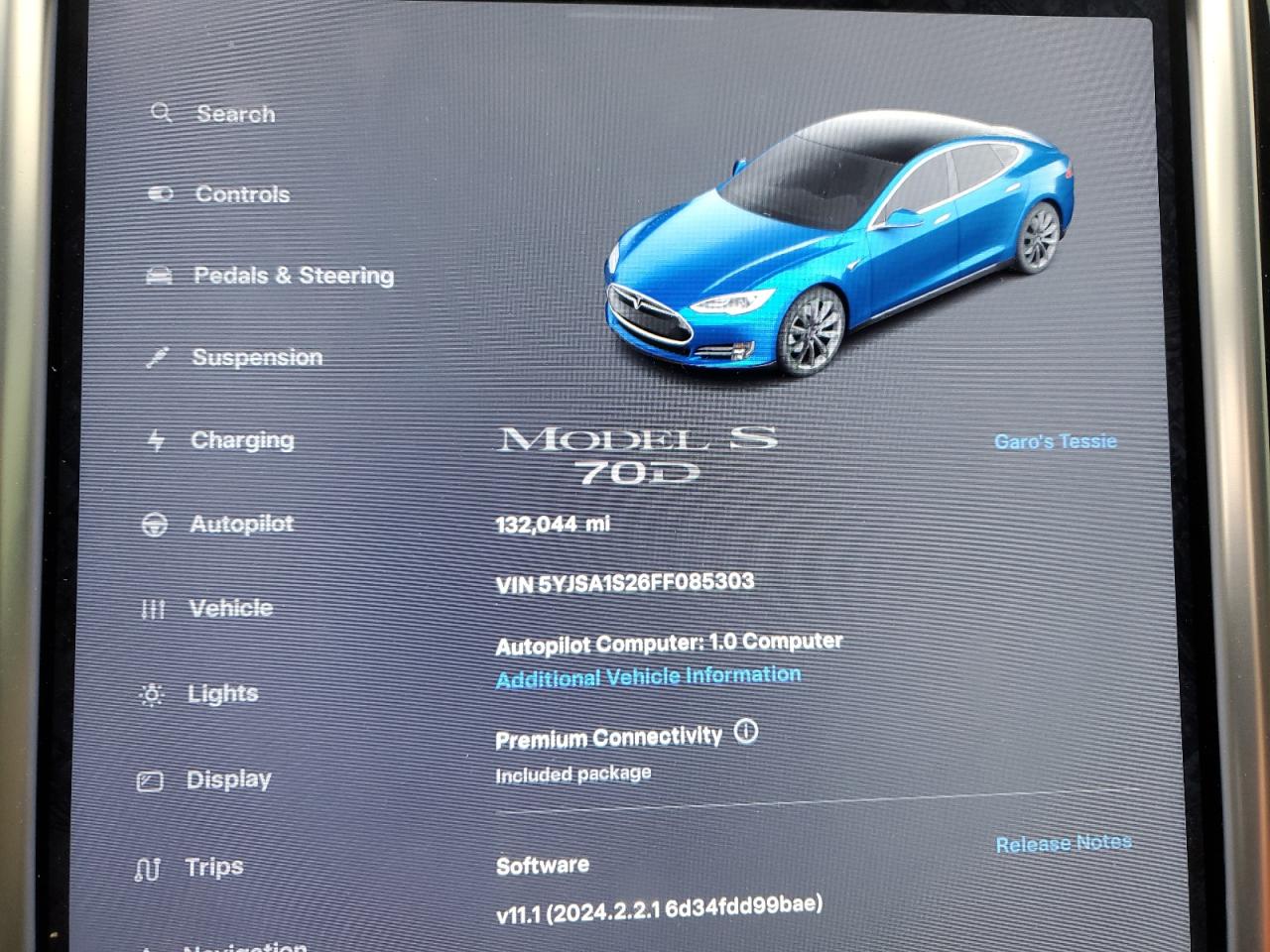 Photo 8 VIN: 5YJSA1S26FF085303 - TESLA MODEL S 