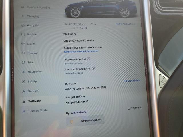 Photo 8 VIN: 5YJSA1S28FF085836 - TESLA MODEL S 70 