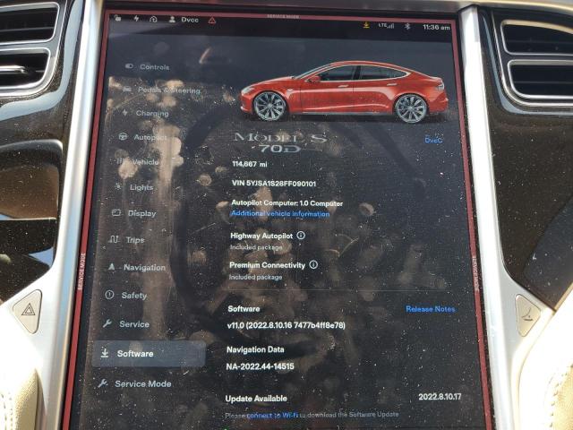 Photo 8 VIN: 5YJSA1S28FF090101 - TESLA MODEL S 70 