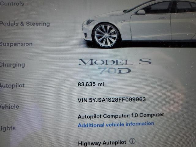 Photo 7 VIN: 5YJSA1S28FF099963 - TESLA MODEL S 