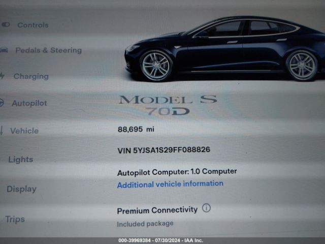 Photo 6 VIN: 5YJSA1S29FF088826 - TESLA MODEL S 