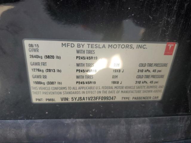 Photo 11 VIN: 5YJSA1V23FF099347 - TESLA MODEL S 