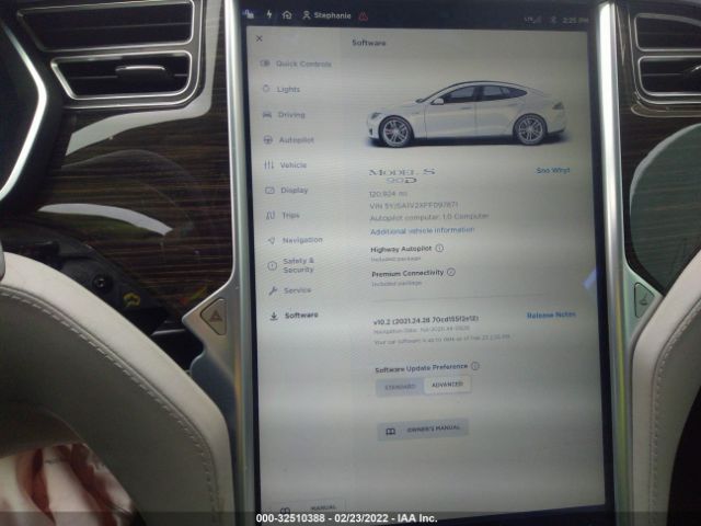 Photo 6 VIN: 5YJSA1V2XFF097871 - TESLA MODEL S 