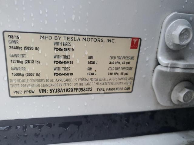 Photo 11 VIN: 5YJSA1V2XFF098423 - TESLA MODEL S 90 