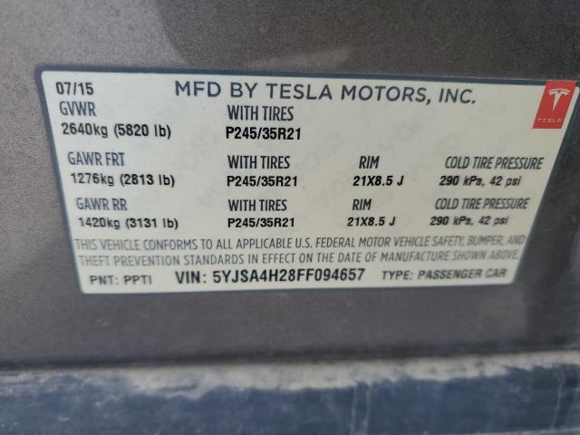 Photo 11 VIN: 5YJSA4H28FF094657 - TESLA MODEL S 