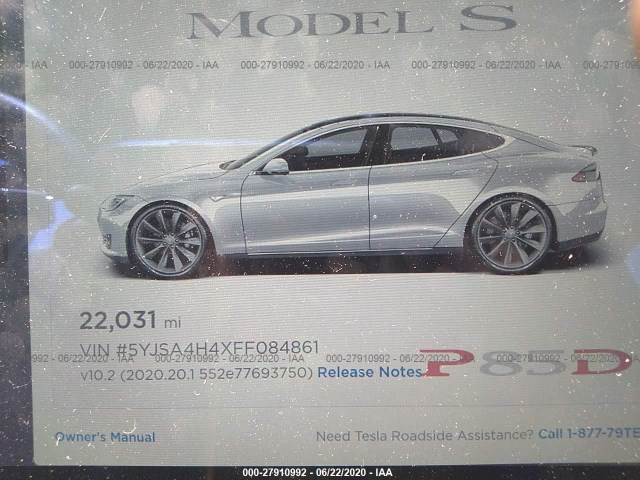 Photo 6 VIN: 5YJSA4H4XFF084861 - TESLA MODEL S 