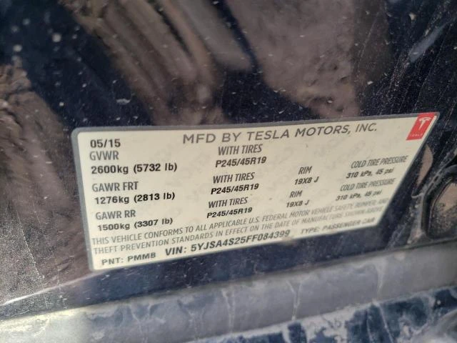 Photo 11 VIN: 5YJSA4S25FF084399 - TESLA MODEL S 70 