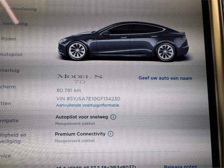 Photo 10 VIN: 5YJSA7E10GF134230 - TESLA S 