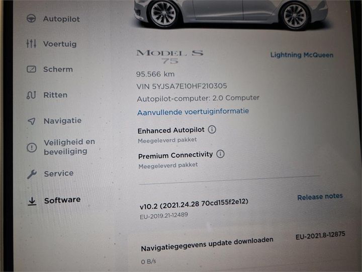 Photo 10 VIN: 5YJSA7E10HF210305 - TESLA S 