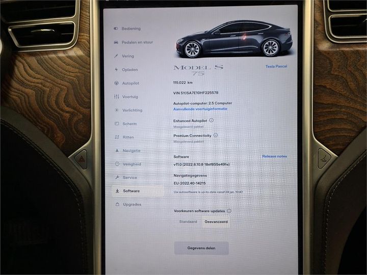 Photo 21 VIN: 5YJSA7E10HF225578 - TESLA S 