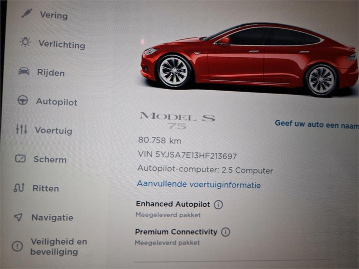 Photo 10 VIN: 5YJSA7E13HF213697 - TESLA S 