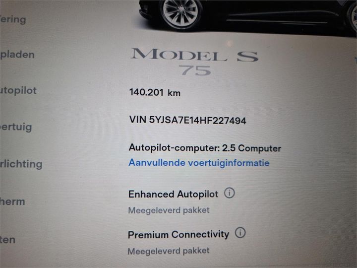 Photo 9 VIN: 5YJSA7E14HF227494 - TESLA MODEL S 