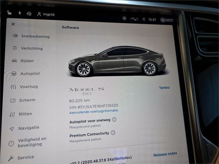 Photo 20 VIN: 5YJSA7E16HF176533 - TESLA S 