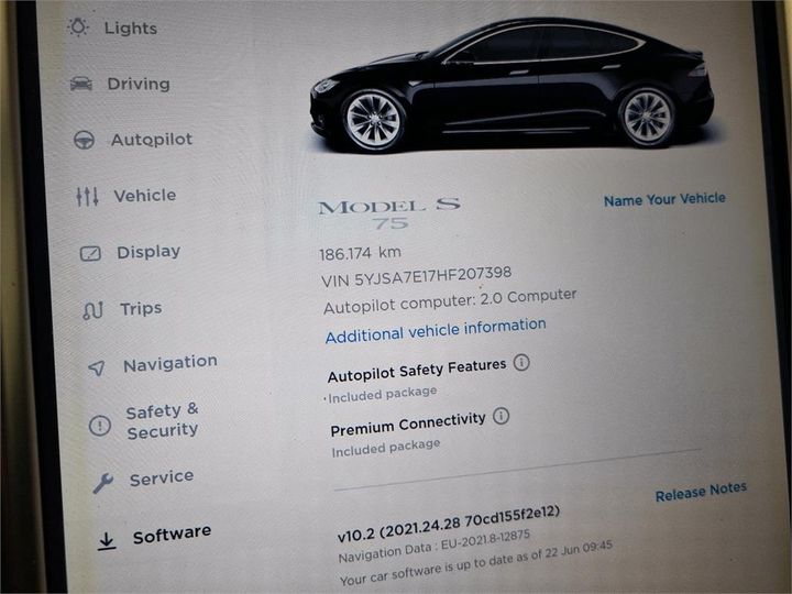 Photo 19 VIN: 5YJSA7E17HF207398 - TESLA S 