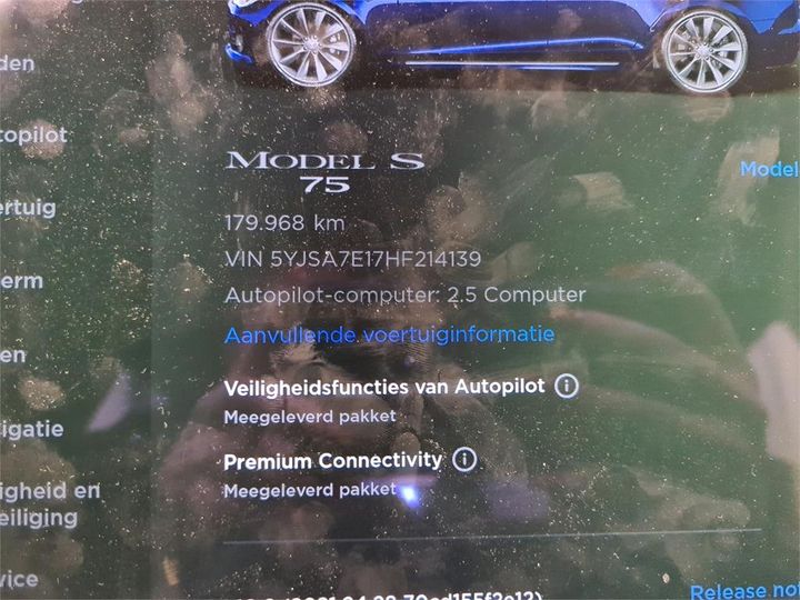 Photo 8 VIN: 5YJSA7E17HF214139 - TESLA S 