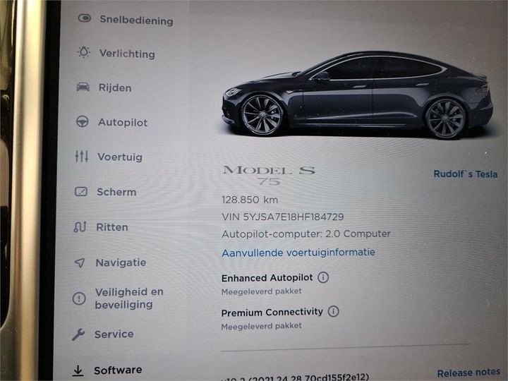 Photo 10 VIN: 5YJSA7E18HF184729 - TESLA S 