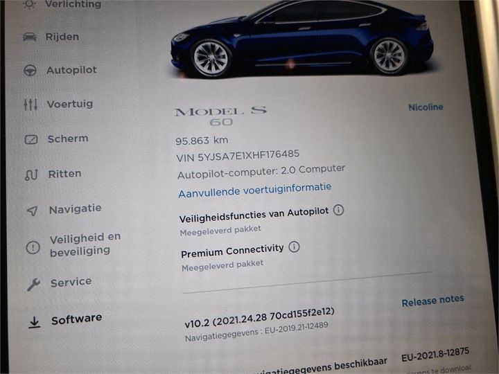 Photo 10 VIN: 5YJSA7E1XHF176485 - TESLA S 