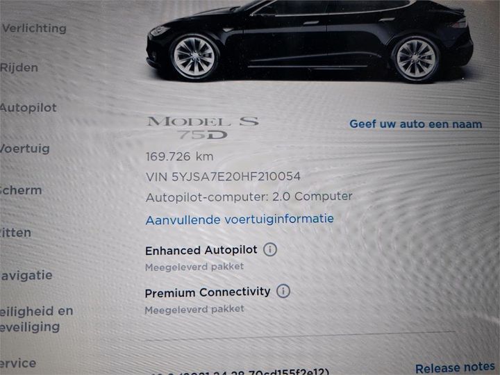 Photo 5 VIN: 5YJSA7E20HF210054 - TESLA MODEL 