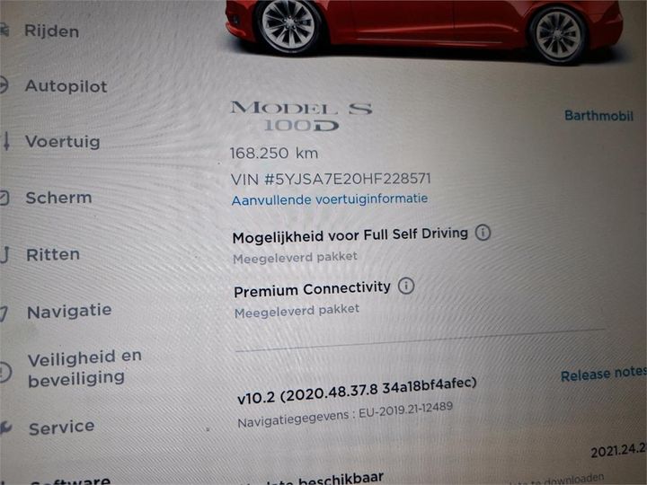 Photo 21 VIN: 5YJSA7E20HF228571 - TESLA S 