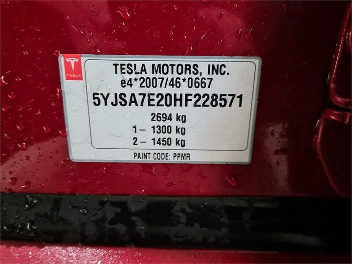 Photo 8 VIN: 5YJSA7E20HF228571 - TESLA S 