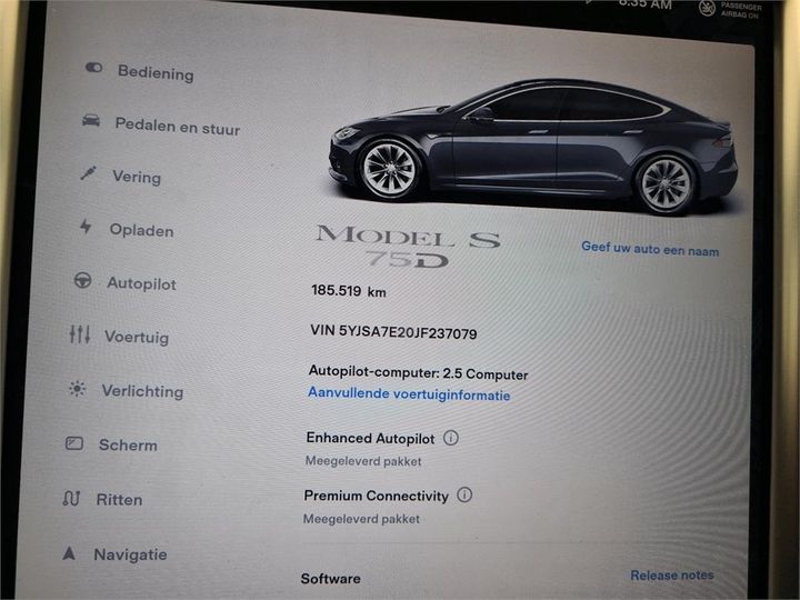 Photo 10 VIN: 5YJSA7E20JF237079 - TESLA S 