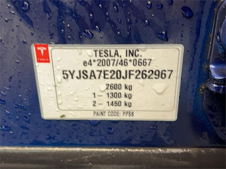 Photo 8 VIN: 5YJSA7E20JF262967 - TESLA S 