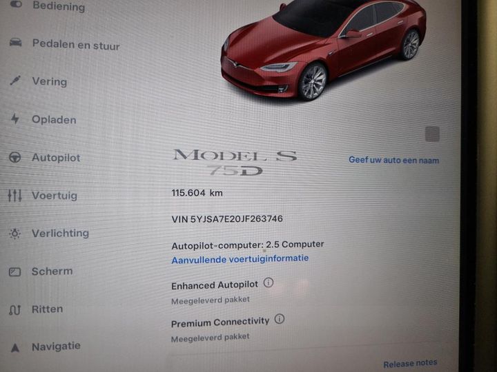 Photo 9 VIN: 5YJSA7E20JF263746 - TESLA S 