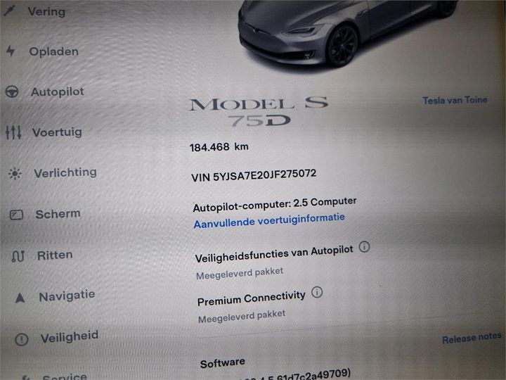 Photo 20 VIN: 5YJSA7E20JF275072 - TESLA S 