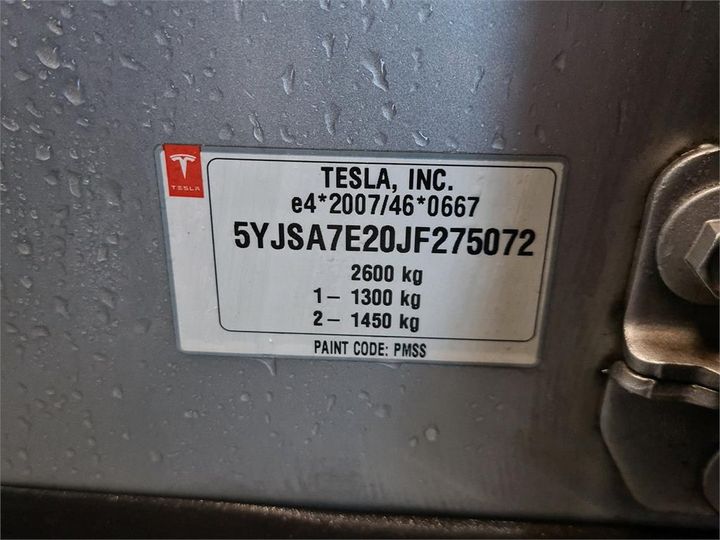 Photo 8 VIN: 5YJSA7E20JF275072 - TESLA S 