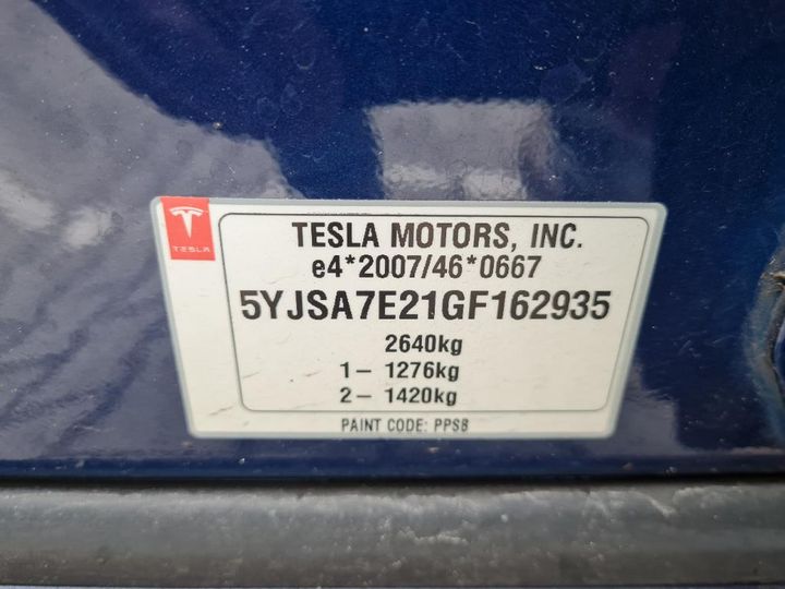 Photo 27 VIN: 5YJSA7E21GF162935 - TESLA MODEL 