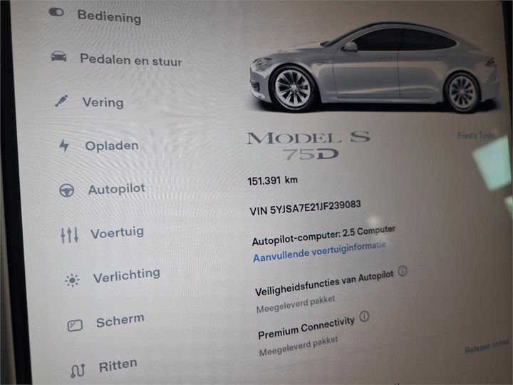 Photo 10 VIN: 5YJSA7E21JF239083 - TESLA S 