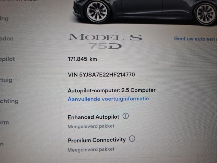 Photo 9 VIN: 5YJSA7E22HF214770 - TESLA S 