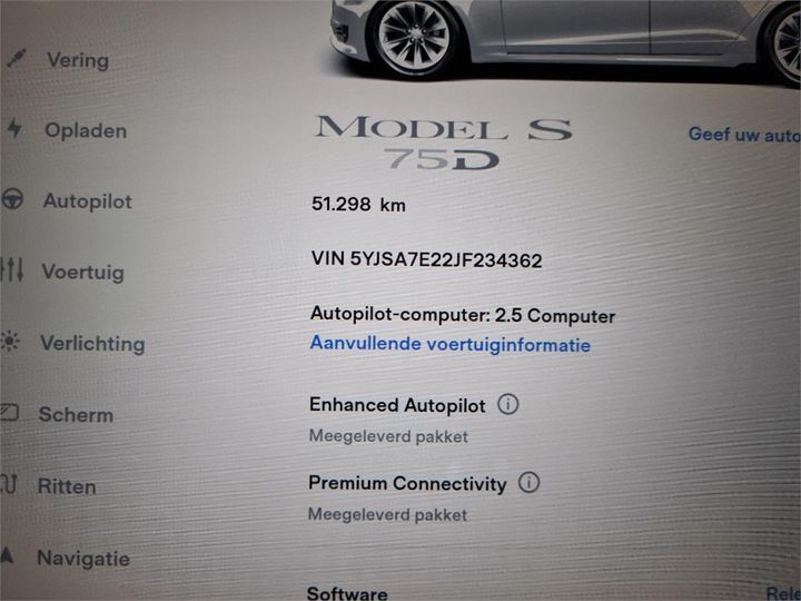 Photo 19 VIN: 5YJSA7E22JF234362 - TESLA S 