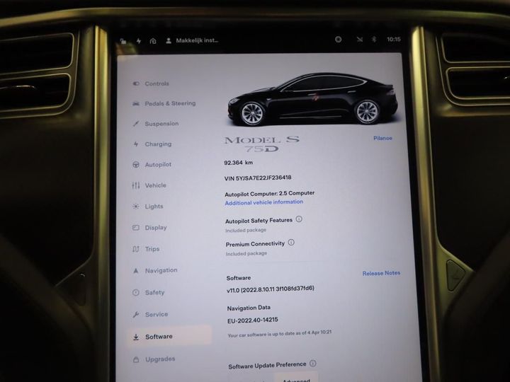 Photo 4 VIN: 5YJSA7E22JF236418 - TESLA MODEL S 