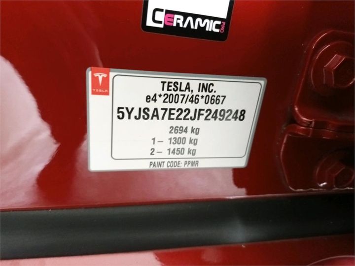 Photo 4 VIN: 5YJSA7E22JF249248 - TESLA S 