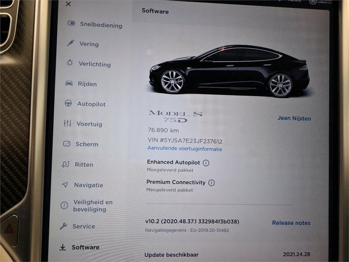 Photo 10 VIN: 5YJSA7E23JF237612 - TESLA S 