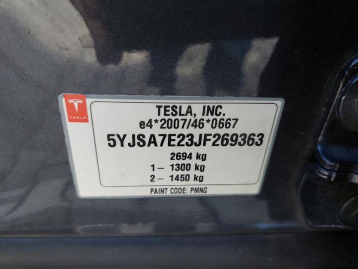 Photo 25 VIN: 5YJSA7E23JF269363 - TESLA MODEL 