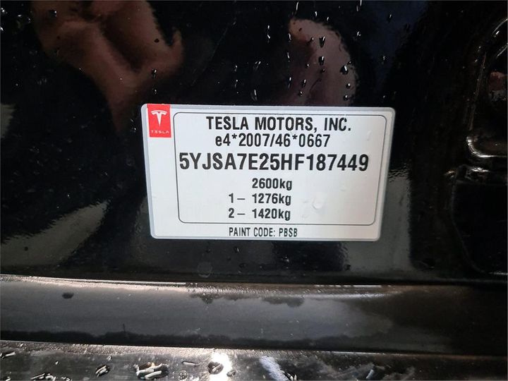 Photo 8 VIN: 5YJSA7E25HF187449 - TESLA S 