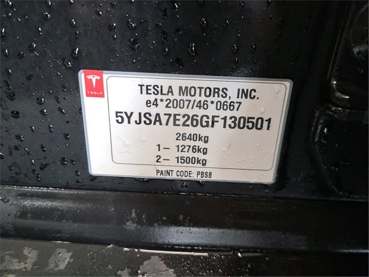 Photo 8 VIN: 5YJSA7E26GF130501 - TESLA S 