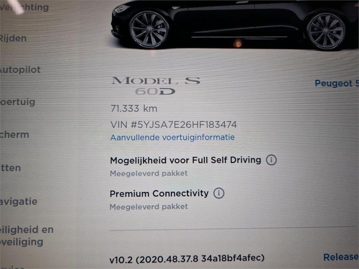 Photo 10 VIN: 5YJSA7E26HF183474 - TESLA S 